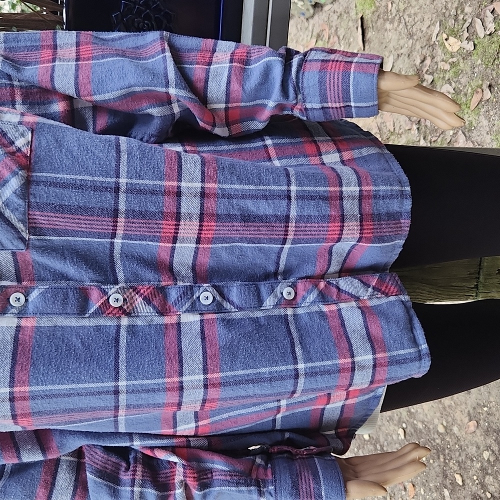 Euc Womens "Woolrich" Plaid Button Down Thermal S… - image 3